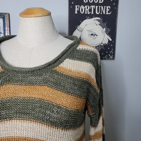 Harlow Small Knit Slouchy Striped Sweater - Picture 4 of 14
